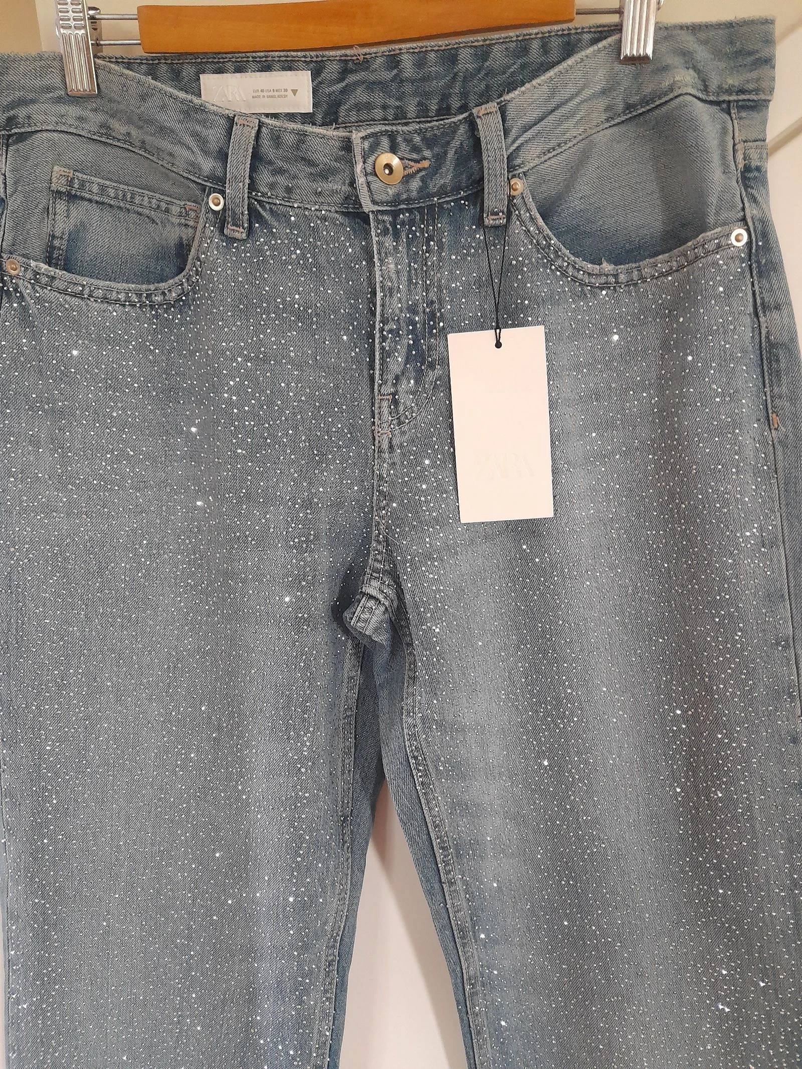 Jeans Zara avec Paillettes L 🩵 – photo 2